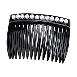 珍珠发梳插梳小号刘海梳碎发整理神器高级感盘发卡子头饰发饰法式