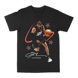 篮球球星艾弗森美式短袖T恤圆领男女同款休闲百搭潮流 Iverson T