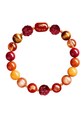 灵隐马年属马本命年手链三合六合多宝太岁朱砂水晶手串护身符礼物