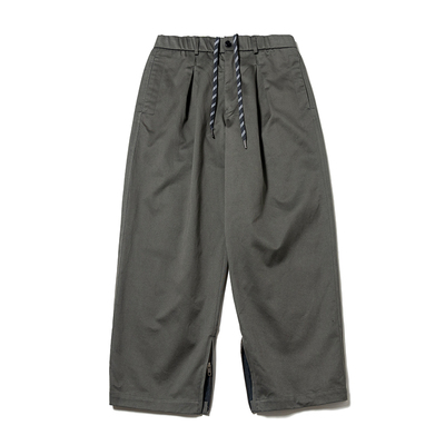 TANOXI拉链直筒日系宽松休闲裤