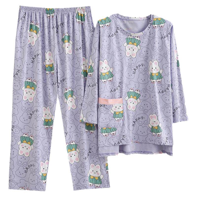 女针织棉卡通家居服睡衣