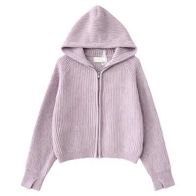 双拉链高领针织毛衣2026韩国egg鸡蛋松弛感羊毛开衫外套女