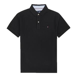 TOMMY HILFIGER 高品质polo衫短袖 美版透气珠地棉商务休闲男装