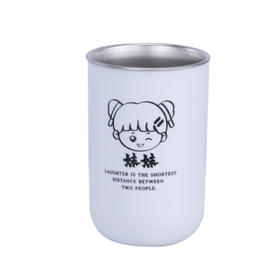 特别好看的漱口杯2026热卖304食品级不锈钢儿童水杯卡通牙刷杯