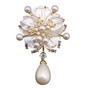 D.M.D/迪曼达金色樱花胸针胸花别针女配饰韩国高档奢华气质简约