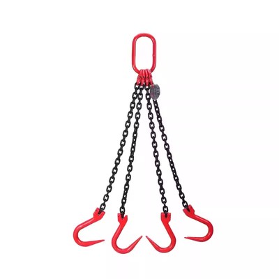 起重链条吊索具双勾四钩大开口钢管钩吊钩吊具吊环挂钩吊车吊链