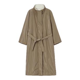 concise-white/简白 25秋冬仿羊羔毛长外套大衣银泰百货 301257