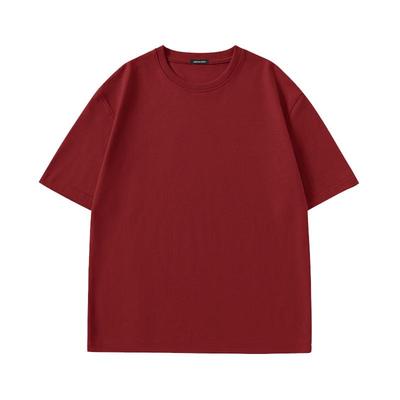 真维斯2026新款纯棉男士红色T恤
