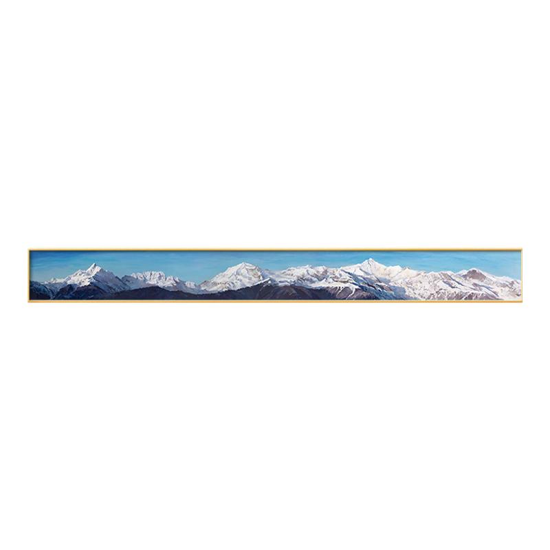 原创三千山油画简约现代手绘