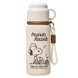 史努比保温杯女款高颜值2026新款水杯成人带杯盖可爱便携学生杯子