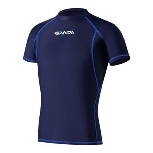 泳衣上衣单件男初中高中学生青少年大码男生短袖专业训练游泳上装