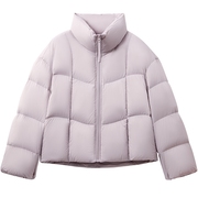 爱居兔小个子保暖立领羽绒服2025年冬季新款女蓄热防寒面包服冬