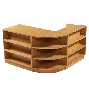 超市士多店收银台药店小型烟酒柜组合可转角吧台便利店收银柜台