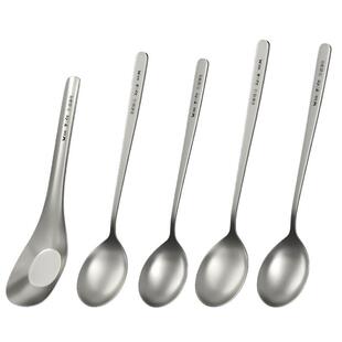 双枪勺子家用高档精致儿童调羹吃饭勺高颜值长柄加深汤匙