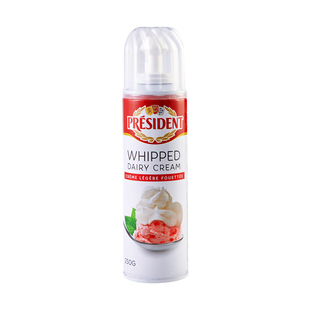 总统喷射奶油250g 即食动物奶油免打发进口奶油喷罐裱花雪顶家用