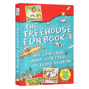 The Treehouse Fun Book 3 英文原版 疯狂树屋历险记活动书3 儿童英语趣味涂鸦脑筋急转弯智力提升开发 英文版章节桥梁漫画故事书