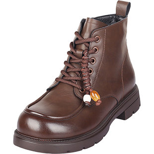 加大码女鞋41一43爆款棉靴2025冬季新款短靴脚宽胖肥加绒马丁靴女