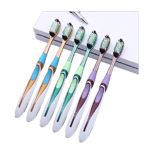 简如云中硬毛牙刷中毛中性大头独立包装男士专用女士大人家庭装