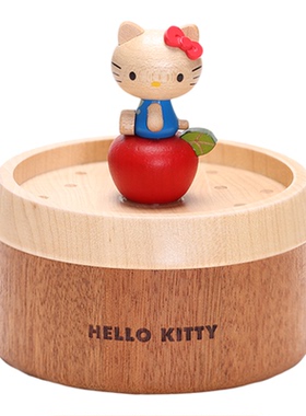 森活木趣凯蒂猫HelloKitty木质DIY收纳盒首饰盒女生女孩生日礼物