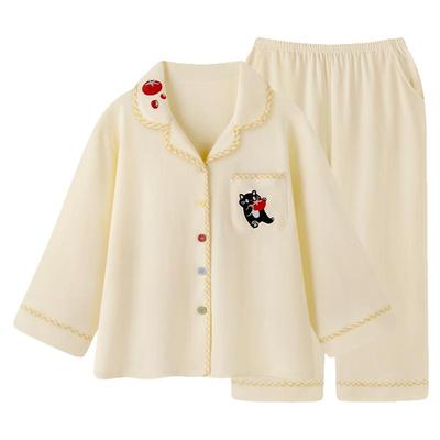 『番茄猫条』卡通纯棉睡衣女款新款春秋冬季高级感长袖家居服套装