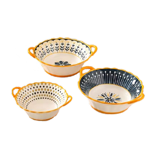 佩尔森陶瓷双耳碗家用拉面碗汤碗大号创意网红吃螺蛳粉碗专用餐具