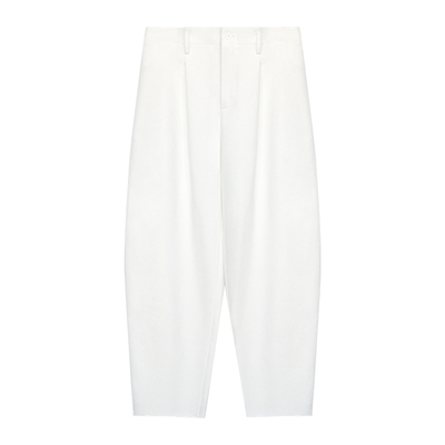 因由 时髦简约瘦挺缝小鸟腿微锥纯色气质百搭九分休闲裤女春夏