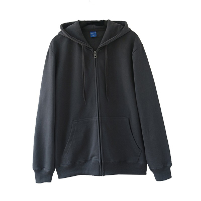 连帽卫衣藏蓝色oversize毛圈布