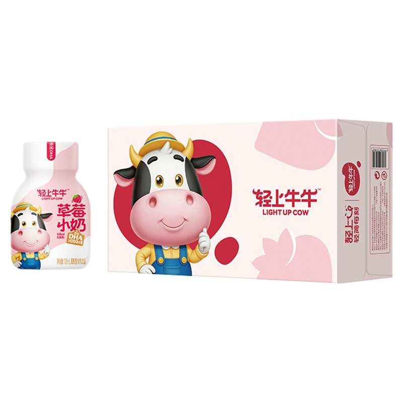 果以鲜含乳饮品1瓶138ml草莓牛奶