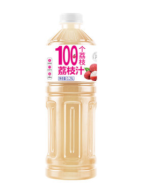 荔枝汁果汁饮料1.25L*2大瓶整箱
