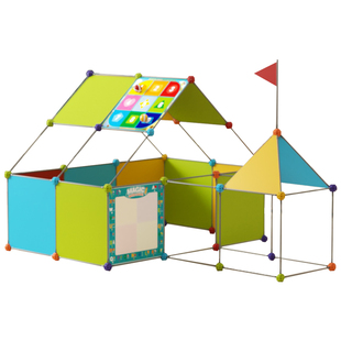 3D绘画立体几何建构空间玩具拼插堡垒夜光构建积木帐篷造型室内外