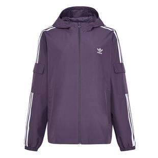 通勤百搭休闲运动连帽夹克外套男女新款adidas阿迪达斯三叶草
