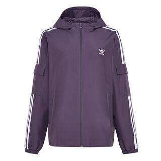 通勤百搭休闲运动连帽夹克薄外套男女春夏adidas阿迪达斯三叶草