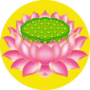 中国风圆形地毯荷花莲花地垫卧室3d数码印花电脑椅垫可水洗拜佛垫