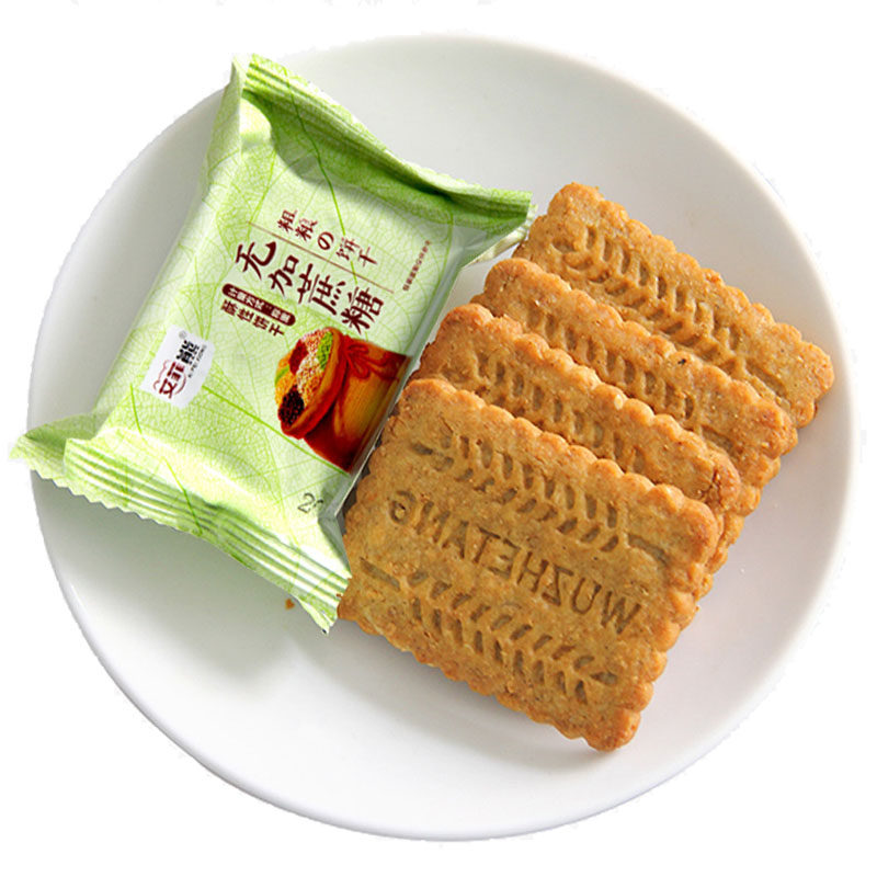 无加蔗糖粗粮麦麸燕麦饼干