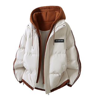 NASA STUSY美式2025冬季加厚保暖假两件棉衣男款棉袄羽绒棉服外套