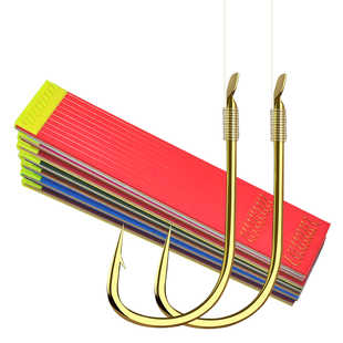 冬季金袖鱼钩正品绑好袖钩成品子线双钩短子线金海夕2 4号伊豆