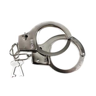 学校周边热卖儿童玩具不生锈金属手铐舞台演戏道具过家家整人玩具