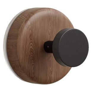 胡桃木纹吸盘旋钮挂钩家用厨房旋转壁挂式置物架免打孔收纳架挂架