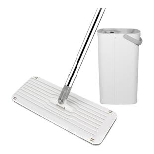 妙洁家用免手洗拖把干湿两用33CM平板拖带桶刮好净拖地神器一拖净