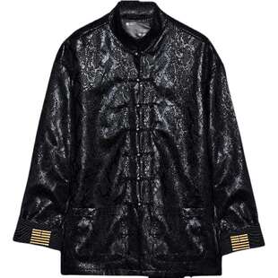 半闲集＜大蛇＞新中式男装秋冬中国风盘扣立领蛇年复古唐装外套