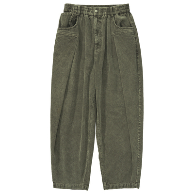 纯色简约日杂复古灯芯绒裤子秋冬