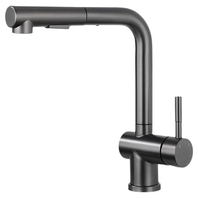 可抽拉冷热水厨房水槽龙头不锈钢