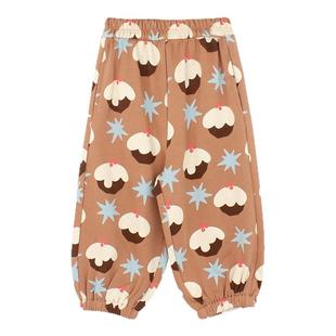 大耳象女童满印运动裤春季新款儿童个性洋气宽松休闲纯棉百搭裤子