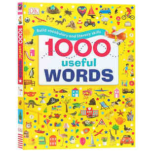 英文原版 DK常用英语1000词 1000 Useful Words 精装 词汇量积累阅读写作技能提升 4-8岁儿童阅读写作技能提升书插图字典词典