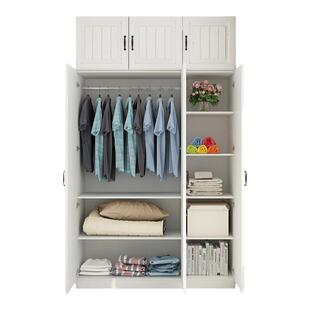 定制简约欧式阳台实木衣柜经济型简约大容量家用储物柜收纳柜鞋柜