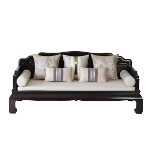 中式红木沙发坐垫高端客厅新中式罗汉床垫子五件套四季通用定制