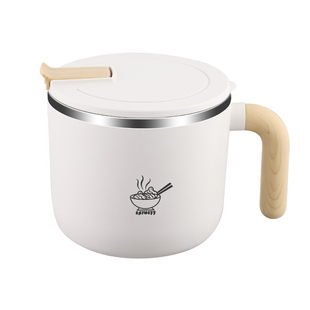 304不锈钢泡面碗宿舍学生带盖碗个人专用带餐具碗筷套装单人饭碗