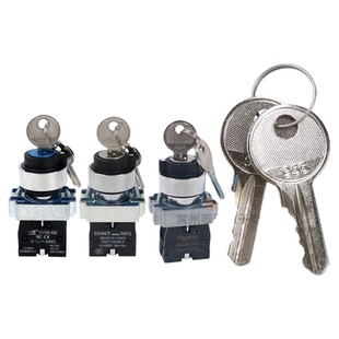 正泰955钥匙锁可开一佳施耐德钥匙开关NP2 XB2BG21C电梯扶梯代455