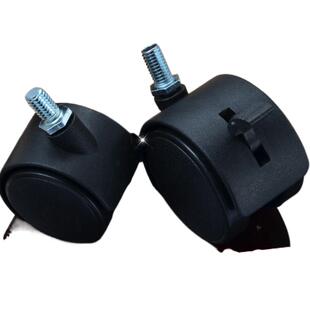 1-2寸M8丝杆尼龙静音万向轮/办公柜子轮子 柜子脚轮/婴儿床万向轮