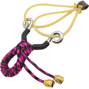 缠绳子藏羚羊户外不锈钢弹弓定位反曲带皮筋免绑精准冷弯铁弹工